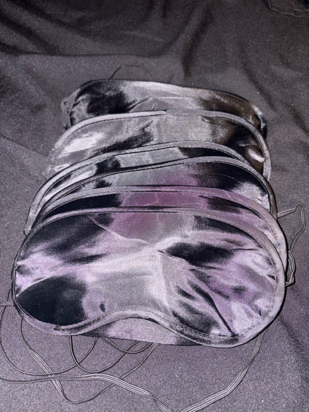 Silky Black Sleep Mask - Pack of 5